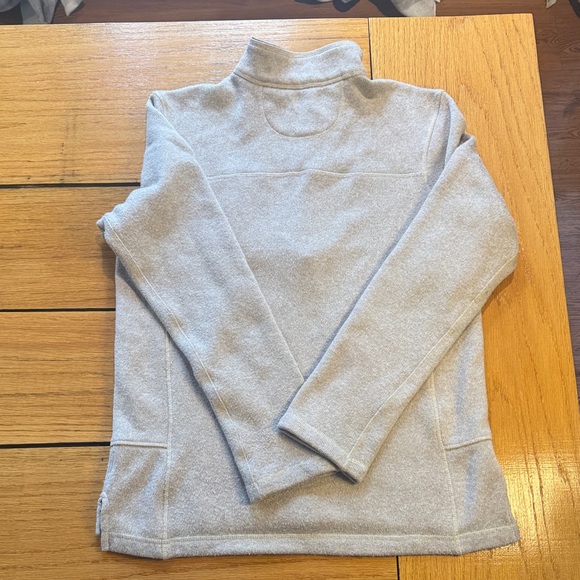 Woolrich Men's Light tan Half-Zip Sweater with Dark Contrast Collar - Picture 3 of 6